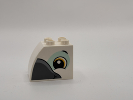 Vogel kop blok wit Duplo