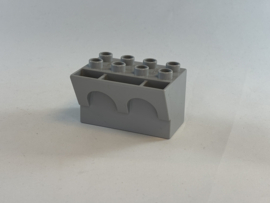 Kantelen kasteel lichtgrijs Duplo