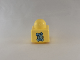 Primo blok lichtgeel met beer / 1 Duplo