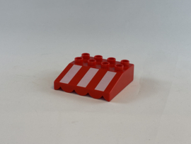 Luifel rood met strepen Duplo