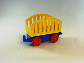 Wagon voor transport dieren geel Duplo