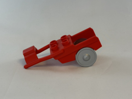 Paardenkar / menwagen rood Duplo