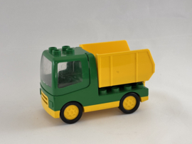 Vrachtwagen groen met kiepbak Duplo