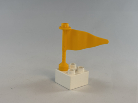 Vlag helder lichtoranje Duplo