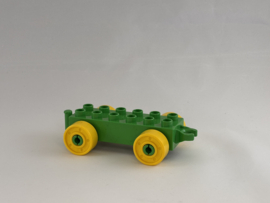 Kar/aanhanger felgroen geel Duplo