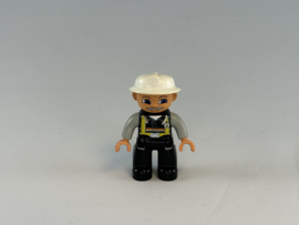 Brandweerman met snor en grijze armen Duplo