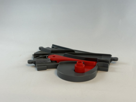 Wissel treinrails donkergrijs Duplo