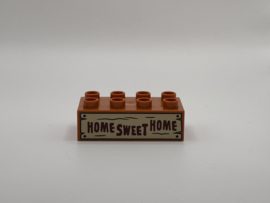 Home sweet home (winnie the pooh) blok medium bruin  Duplo