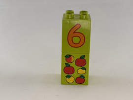 Blok 4 nops hoog limoengroen 6 en appels Duplo