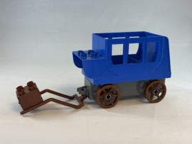 Koets blauw, bruin en grijs Duplo