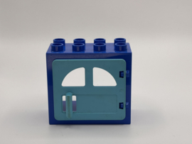 Kozijn blauw met deur azuurblauw 2x4 Duplo