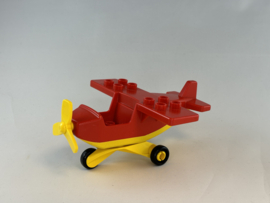 Vliegtuig rood met geel Duplo