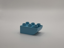 Blok 2x3 met omgekeerde helling azuurblauw Duplo