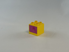Ladekast geel met roze lade Duplo