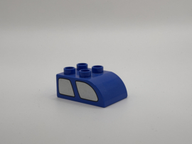 Raam blok creatieve auto’s gebogen blauw Duplo