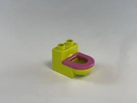 Toilet / wc licht limoengroen roze Duplo