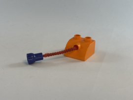 Blok oranje  met touw / staart Duplo