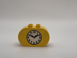 Ovaal blok met klok geel Duplo