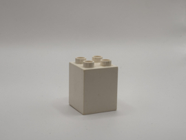 4 nops blok hoog  wit Duplo