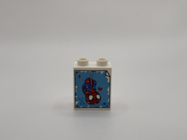 2 nops blok hoog wit Spider-Man Duplo