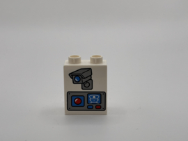 2 nops blok hoog wit bewakingscamera Duplo