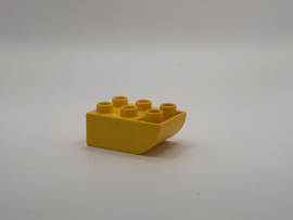 Blok 2x3 met omgekeerde helling geel Duplo