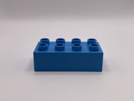 8 nops blok donker azuurblauw Duplo