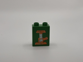 2 nops blok hoog groen krik  Duplo