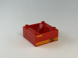 Bak / kist voor trein of wagon rood met gele opdruk Duplo