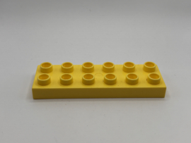 12 nops plat helder lichtgeel Duplo