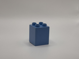 4 nops blok hoog  medium blauw Duplo