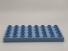 Plaat 4x8 lichtblauw Duplo