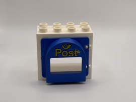 Kozijn wit met brievenbus blauw post 2x4 Duplo