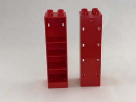 Kast hoog met scharnieren rood Duplo