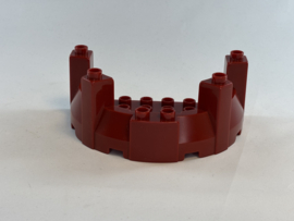 Kasteelblok / olifantenhek halfrond donkerrood Duplo