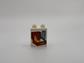 2 nops blok hoog wit lunch  Duplo
