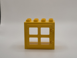 Kozijn geel met raam / deur geel 2x4 Duplo