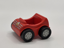 Raceauto rood brandweer met grijze velg Duplo