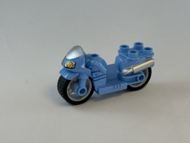 Motor blauw met gele koplampen Duplo