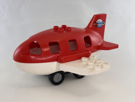 Vliegtuig rood wit Duplo