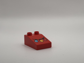 Dakblok laag schuin rood met lampjes Duplo