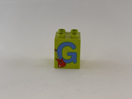 Blok 4 nops hoog limoengroen G Duplo