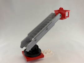 Brandweerladder met rode bak beweegbaar en verstelbaar Duplo