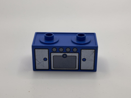Fornuis blauw met oven B-keuze Duplo