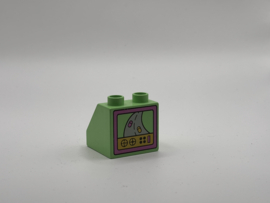 Navigatie op schuin blok groen Duplo