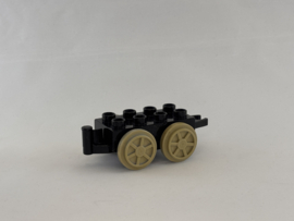 Onderstel trein / wagon klein zwart grijs b-keuze Duplo