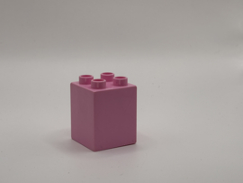 4 nops blok hoog  roze Duplo