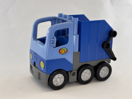 Vuilniswagen blauw Duplo