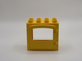 Kozijn geel met één raam / deur geel 2x4 Duplo