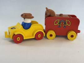 2627 cowboy en paard met wagen Duplo